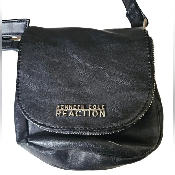Kenneth Cole Reaction Manmade Leather  Small Crossbody Purse Zipper Compartment - Picture 3 of 9